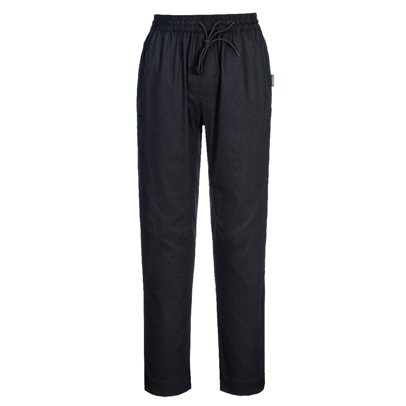 Portwest Cotton Chef Pant in black, .