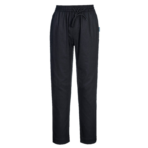 Portwest Cotton Chef Pant in black,  .