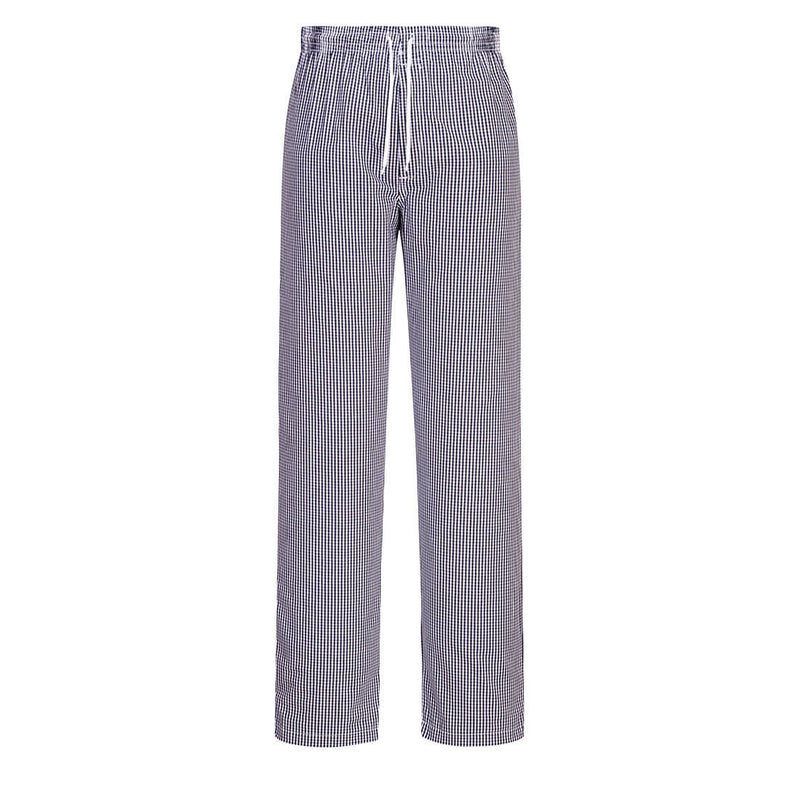 Portwest Bromley Chef's Trouser in a black and white check pattern.