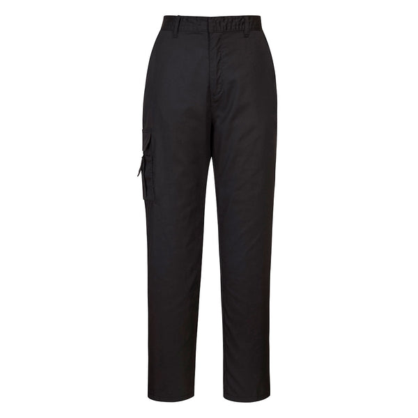 Portwest C099 Women's Combat Trousers in black, front view