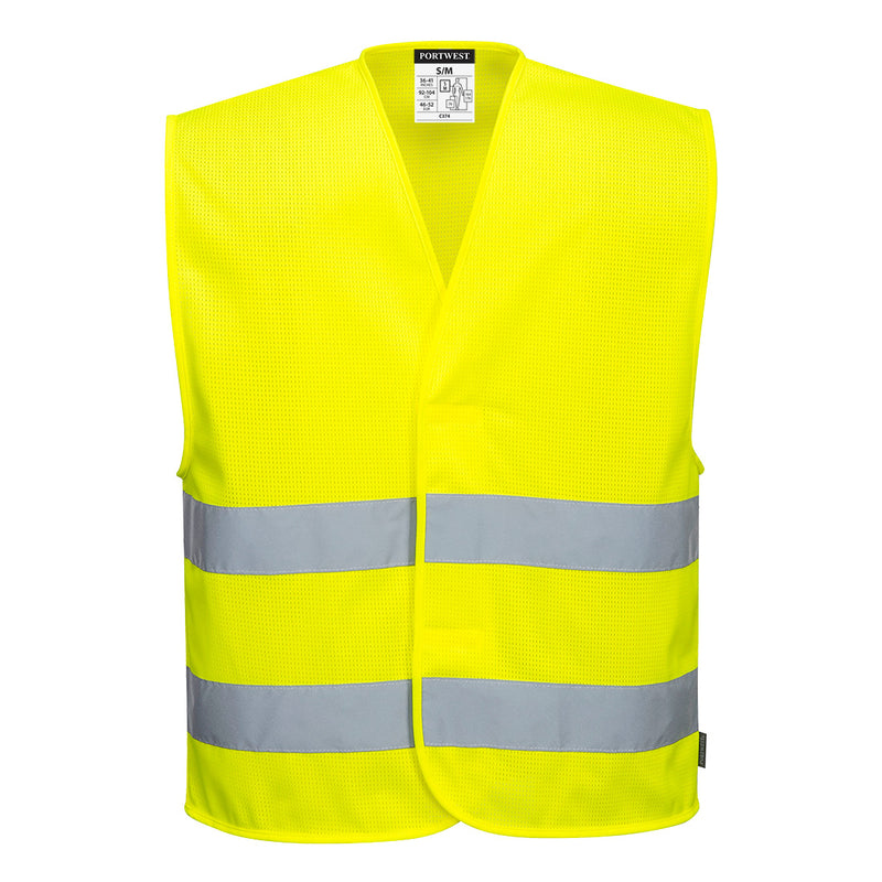 Cheerful yellow patterned fabric, ideal for vibrant clothing designs.