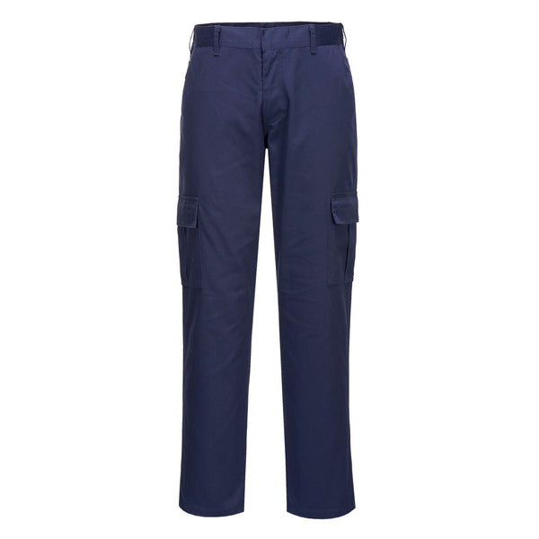 Portwest C711 Slim Fit Combat Trousers in navy.