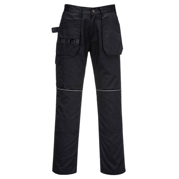 Portwest C720 Tradesman Holster Trousers in black.