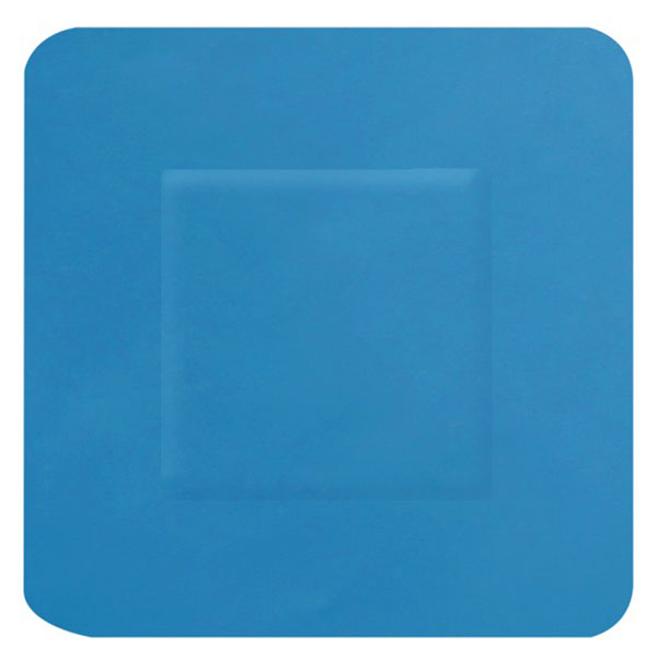 Hygioplast Click Medical Blue Detectable Square Plasters 100