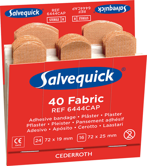Salve Quick Click Medical Fabric Plasters Refill Pack, 6X40 Plasters