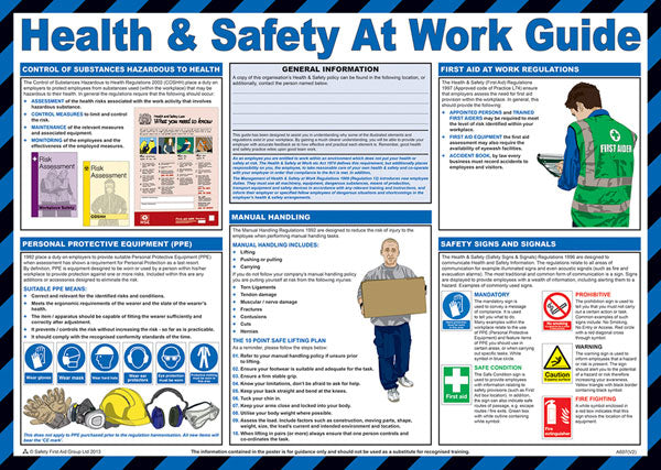 Click Medical A607 Health And Safety At Work Poster