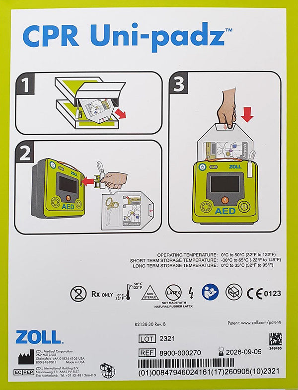 Click Medical Zoll Aed 3 CPR Uni-Padz