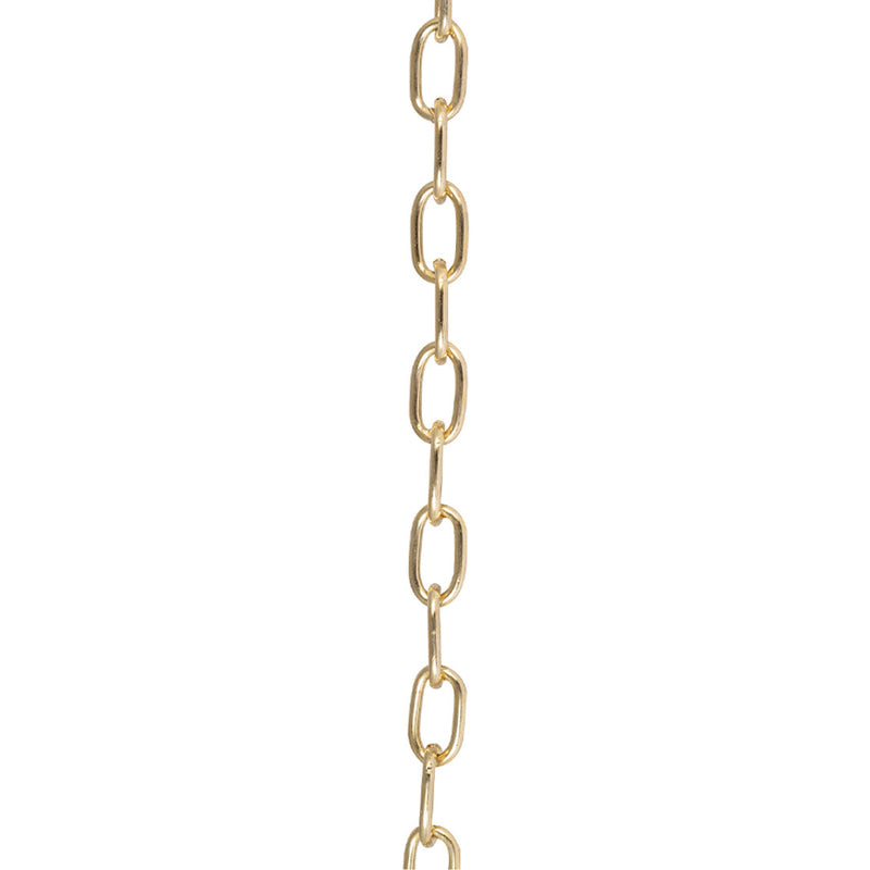 Steel Brass Plated Oval Link Chain (Reel) TQAG020BS - BP 5/8" x 13 10m