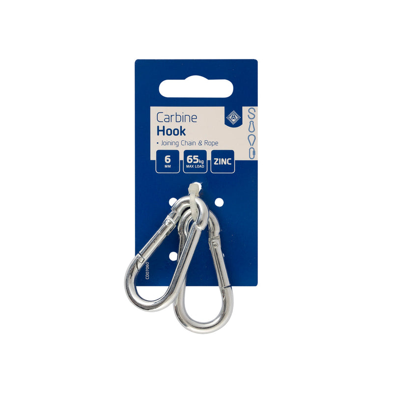 CD07060 Box of 10 Carbine Bzp Hooks 6X60