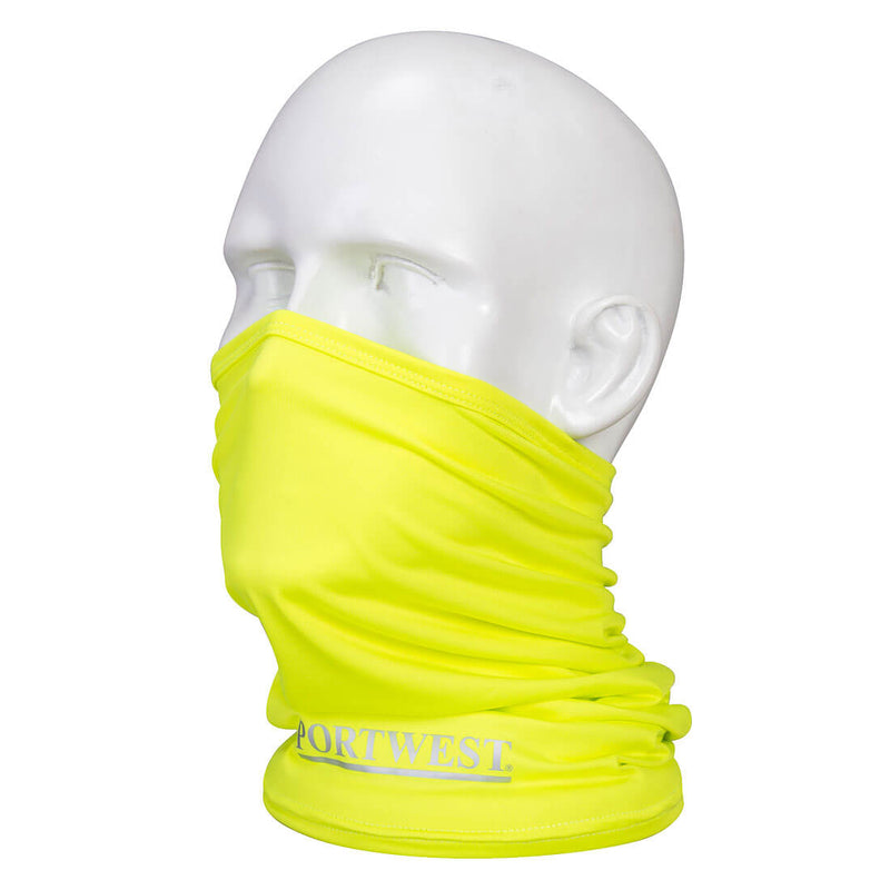 Portwest anti-microbial multiway scarf CS25 in yellow.
