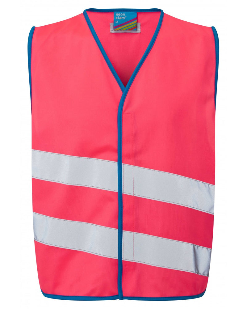 Leo Workwear pink high-visibility sweatshirt designed for comfort, warmth, and jobsite safety