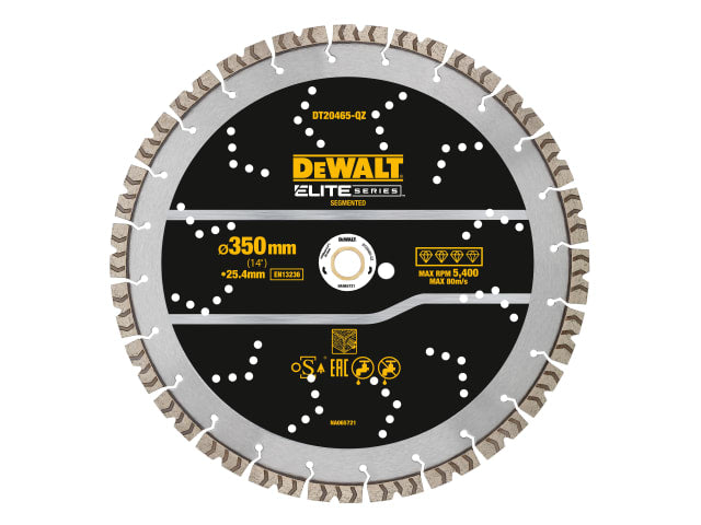 DEWALT ELITE SERIES Rebar Concrete Diamond Wheel 350 x 25.4mm