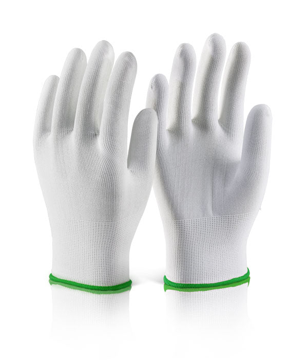 Beeswift Polyester Knitted Liner Gloves - White