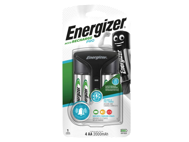 Energizer Pro Charger plus 4 x AA 2000 mAh Batteries
