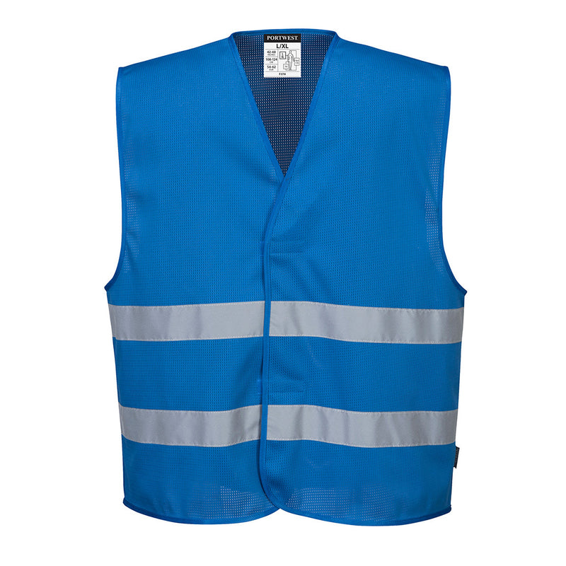 Red Portwest Meshaire Iona Vest offering high visibility and ventilation.