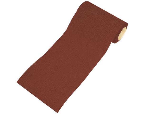 Faithfull Aluminium Oxide Sanding Paper Roll Red 1m Hook & Loop Fine