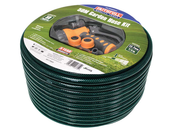 Faithfull PVC Garden Hose with Fittings & Spray Gun