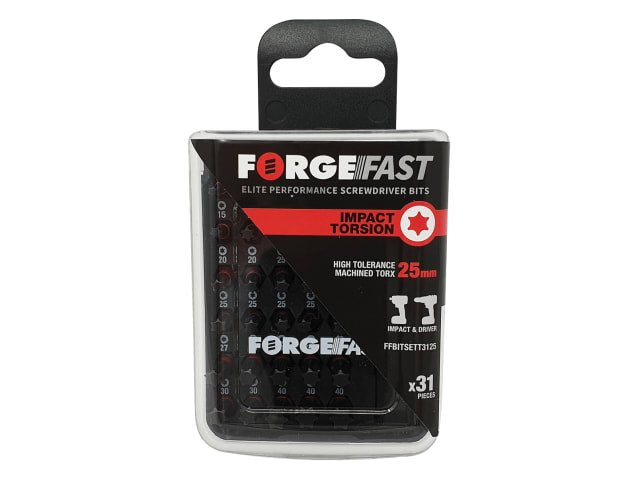 ForgeFix ForgeFast TORX® Compatible Impact Bit Set, 31 Piece