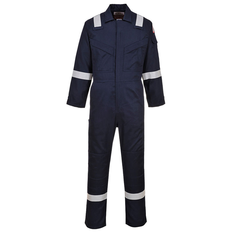 Portwest FR21 navy lightweight anti-static coverall – flame-resistant workwear, 210g