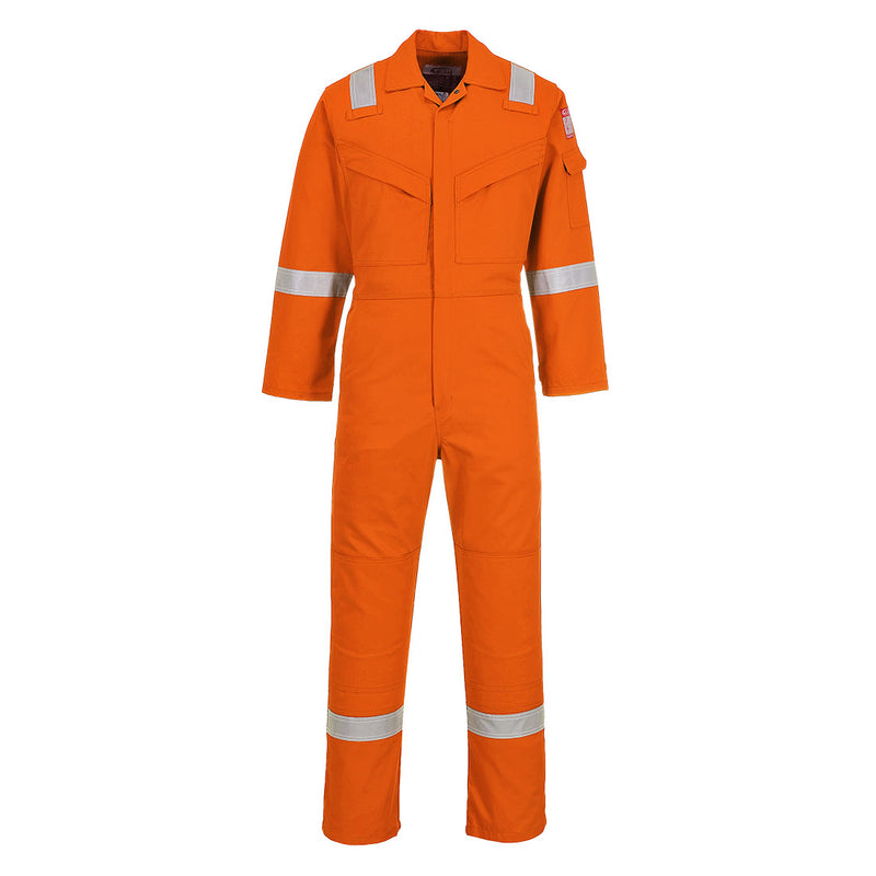 Portwest FR21 hi-vis orange anti-static coverall – flame-resistant 210g protective uniform
