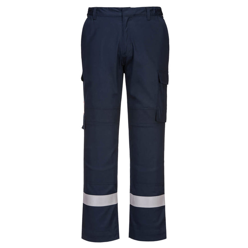 Portwest Bizflame Plus Lightweight Stretch Trouser FR401 in navy.