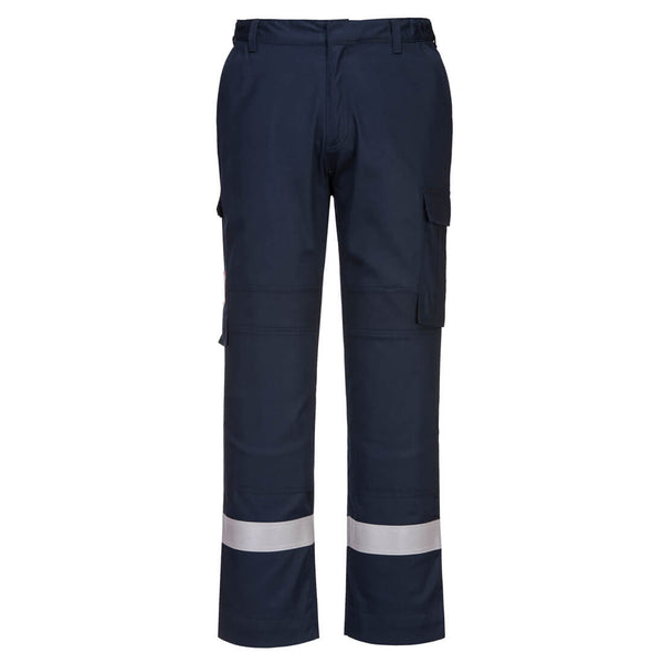 Portwest Bizflame Plus Lightweight Stretch Trouser FR401 in navy.