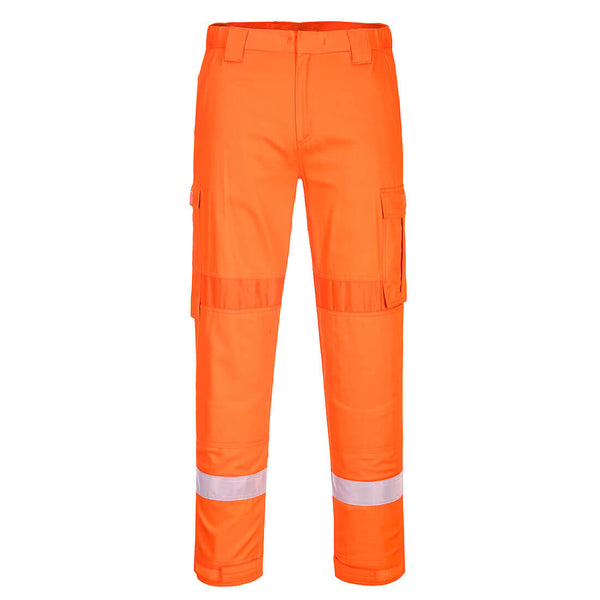 Portwest Bizflame Plus Lightweight Stretch Trouser FR401 in orange.