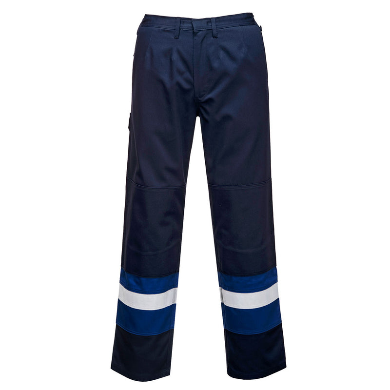 Portwest Bizflame Plus Trouser FR56 in navy and red.