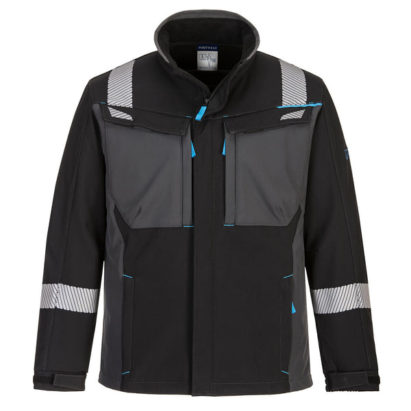 Black Portwest WX3 FR Softshell Jacket FR704 designed for mobility and fire protection