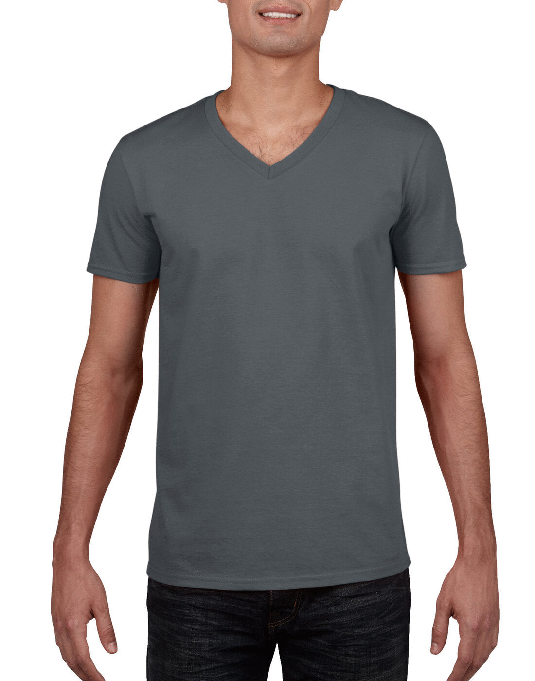 Gildan Softstyle Adult V-Neck T-Shirt - Charcoal