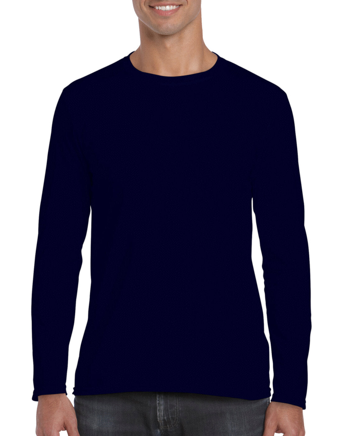 Gildan Soft Style Adult Long Sleeve T-Shirt - Navy