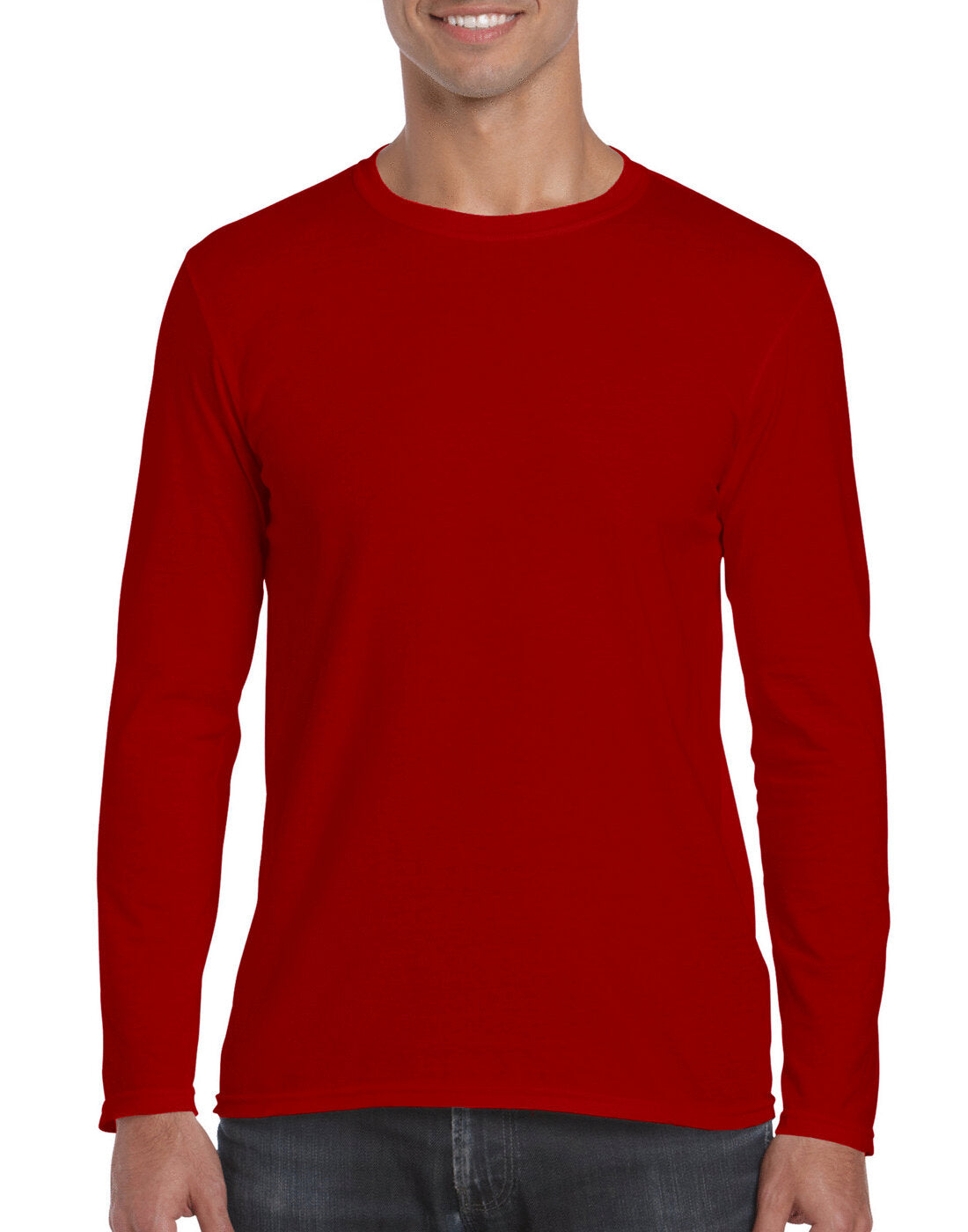 Gildan Soft Style Adult Long Sleeve T-Shirt - Red
