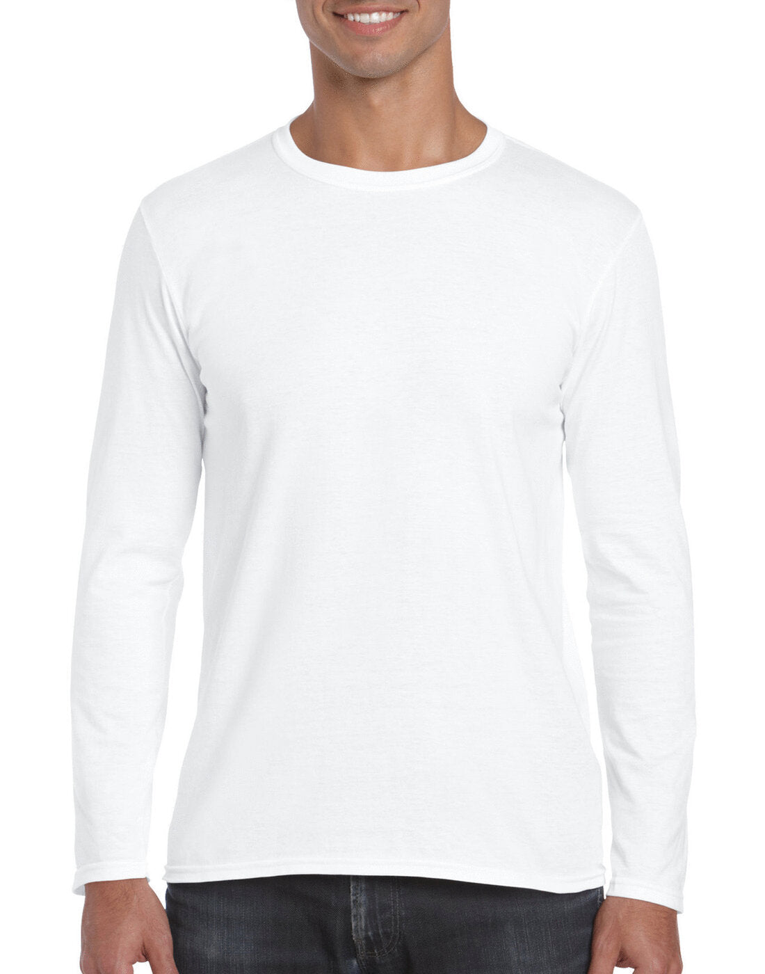 Gildan Soft Style Adult Long Sleeve T-Shirt - White