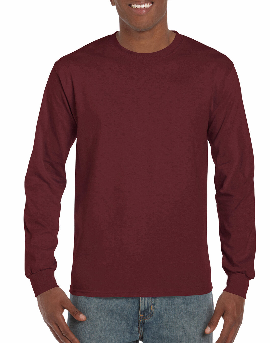 Gildan Ultra Cotton Adult Long Sleeve T-Shirt - Maroon