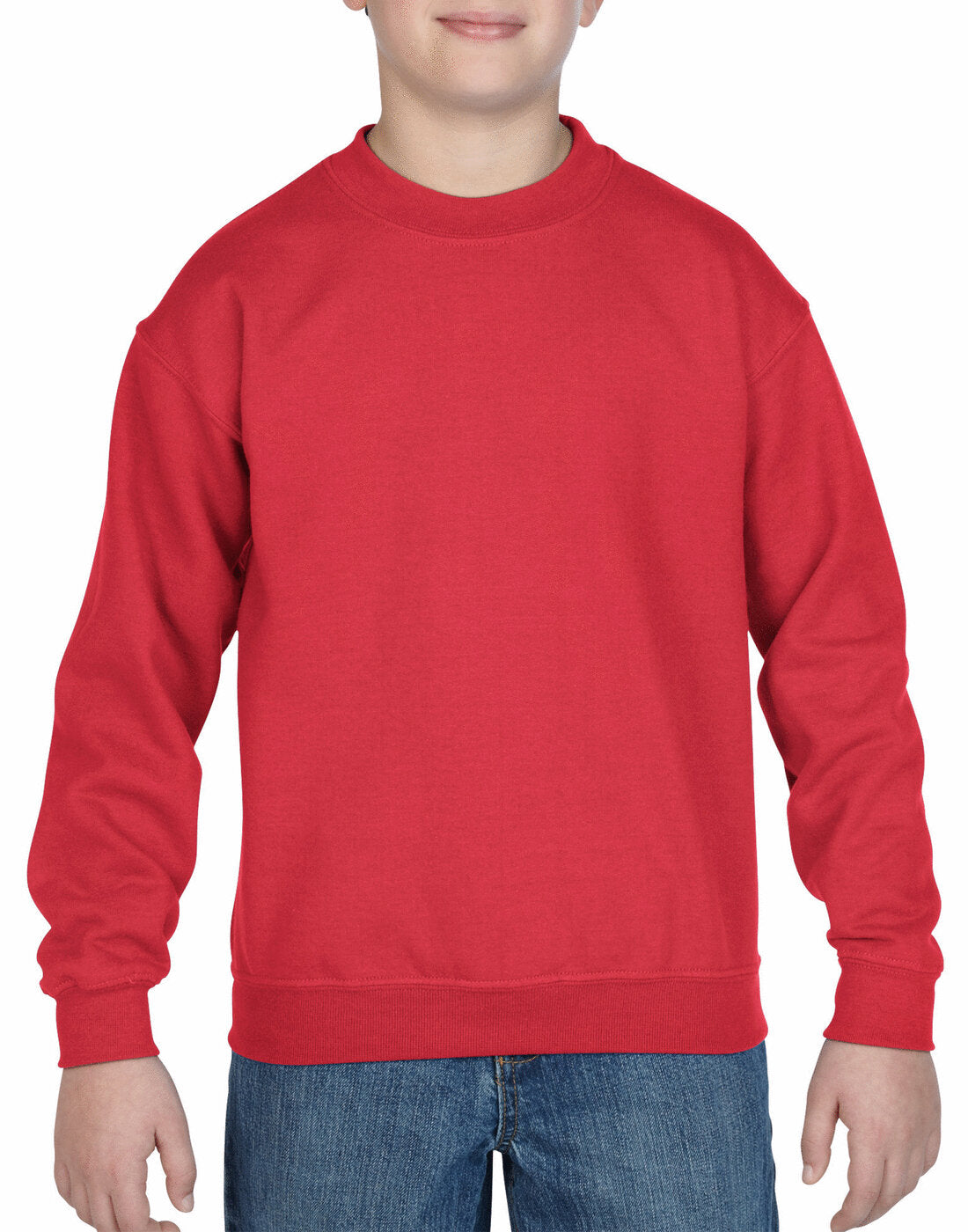Gildan Kids Heavyblend Crew Neck Sweatshirt - Red