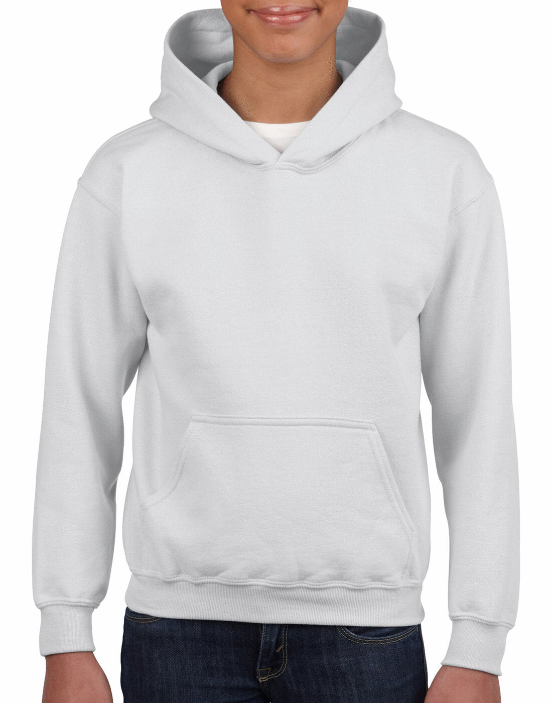 Gildan Kids Heavy Blend Hooded Sweatshirt - White