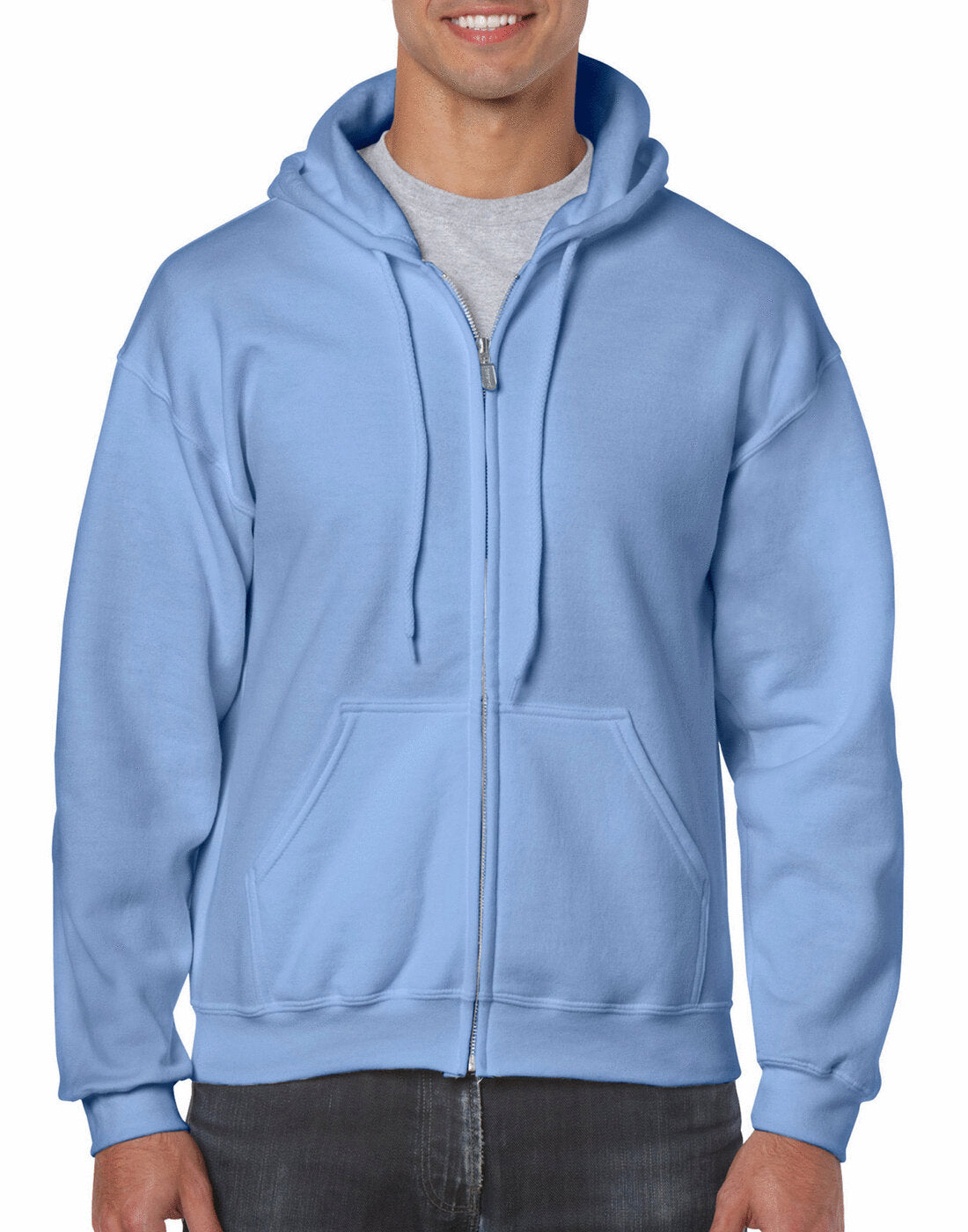 Gildan Adult Heavy Blend Full Zip Hooded Sweatshirt - Carolina Blue