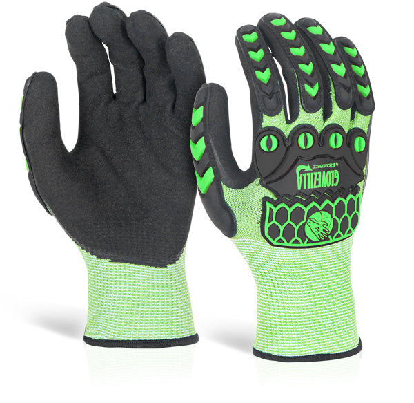 Glovezilla Range Glovezilla Foam Nitrile Coated Glove Green Lge