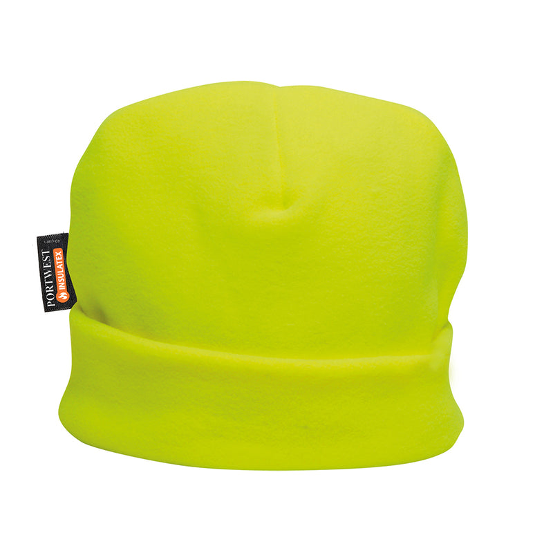 Portwest Insulatex-Lined Fleece Beanie HA10 – yellow high-visibility cold weather beanie