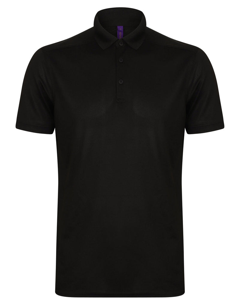 Henbury Mens Slim Fit Stretch Polo Wick Finish