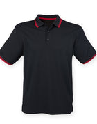 Henbury Coolplus Short Sleeve Tipped Polo Shirt