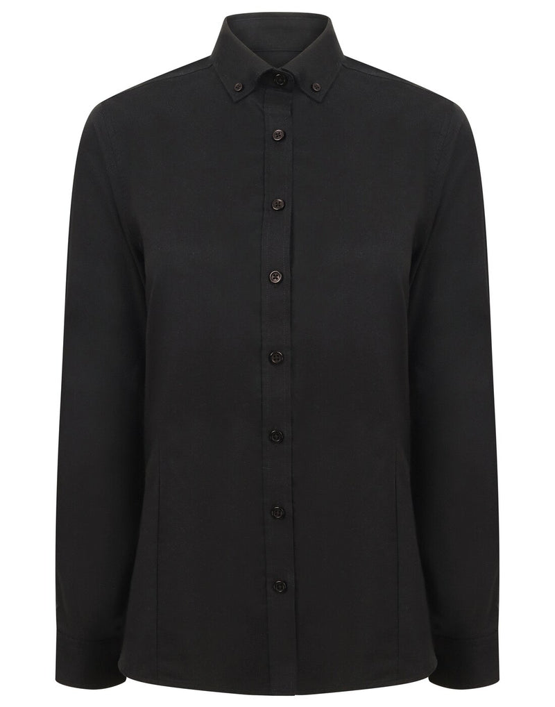 Henbury Ladies Long Sleeve Modern Oxford Shirt - Regular Fit