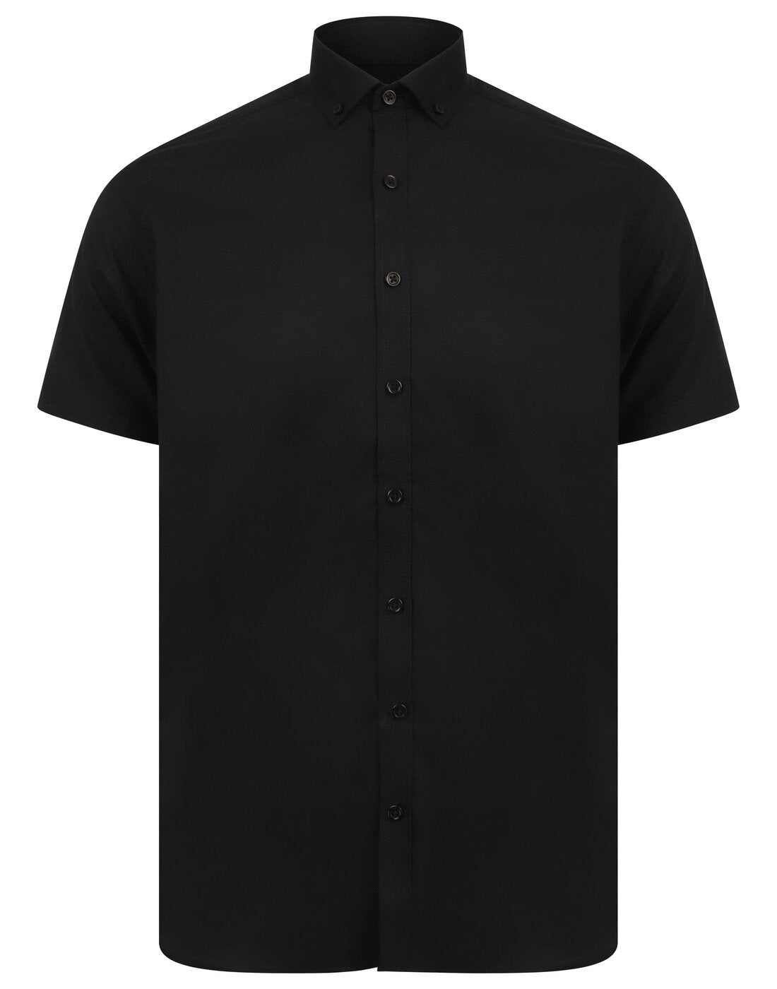 Henbury Mens Short Sleeve Modern Oxford Shirt - Slim Fit