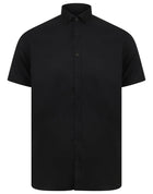 Henbury Mens Short Sleeve Modern Oxford Shirt - Slim Fit