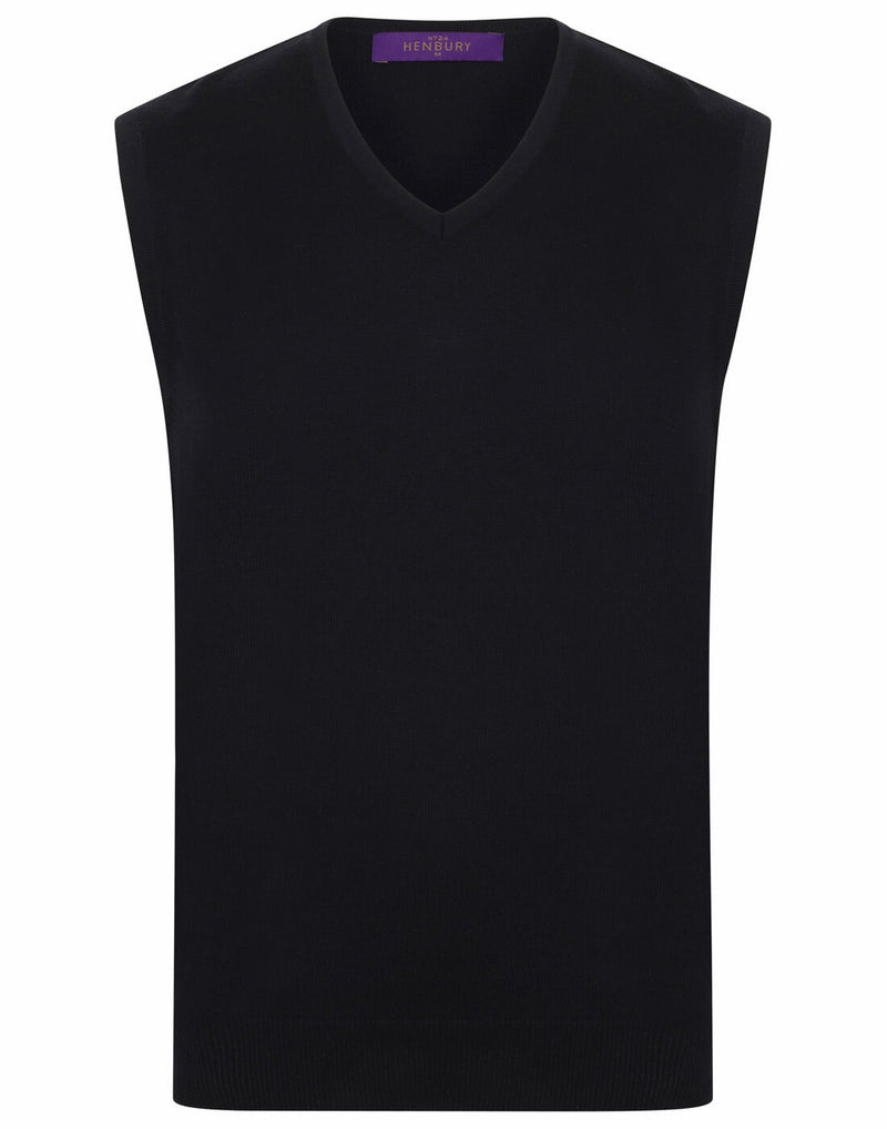 Henbury Lightweight Sleeveless V-Neck Jumper