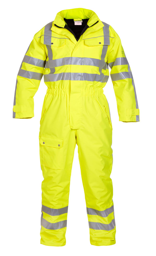 Hydrowear Range Uelsen Sns Hi Vis Waterproof Quilted Coverall Yellow 3Xl