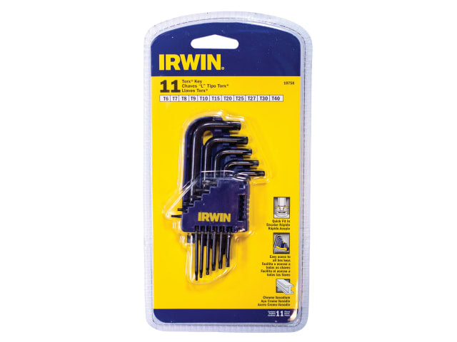 IRWIN® T10758 Short Arm TORX Key Set, 11 Piece (TX6-TX40)