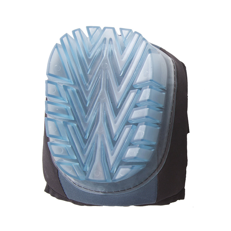Front view of a Portwest Ultimate Gel Knee Pad (KP40) showing its hard black shell.