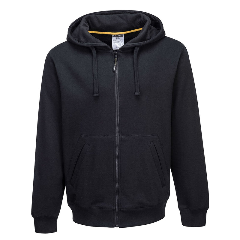 Portwest Nickel Sweatshirt Hoodie KS31 – black zip-up fleece hoodie for workwear comfort