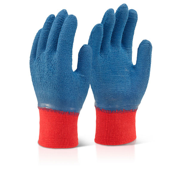 Beeswift Latex Fully Coated Gripper Blue Gloves